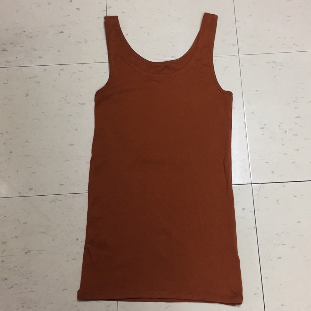 Burnt Orange Tank Top with 1-1/2” Strap